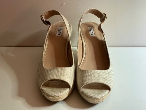 Dune cream canvas - , wedge